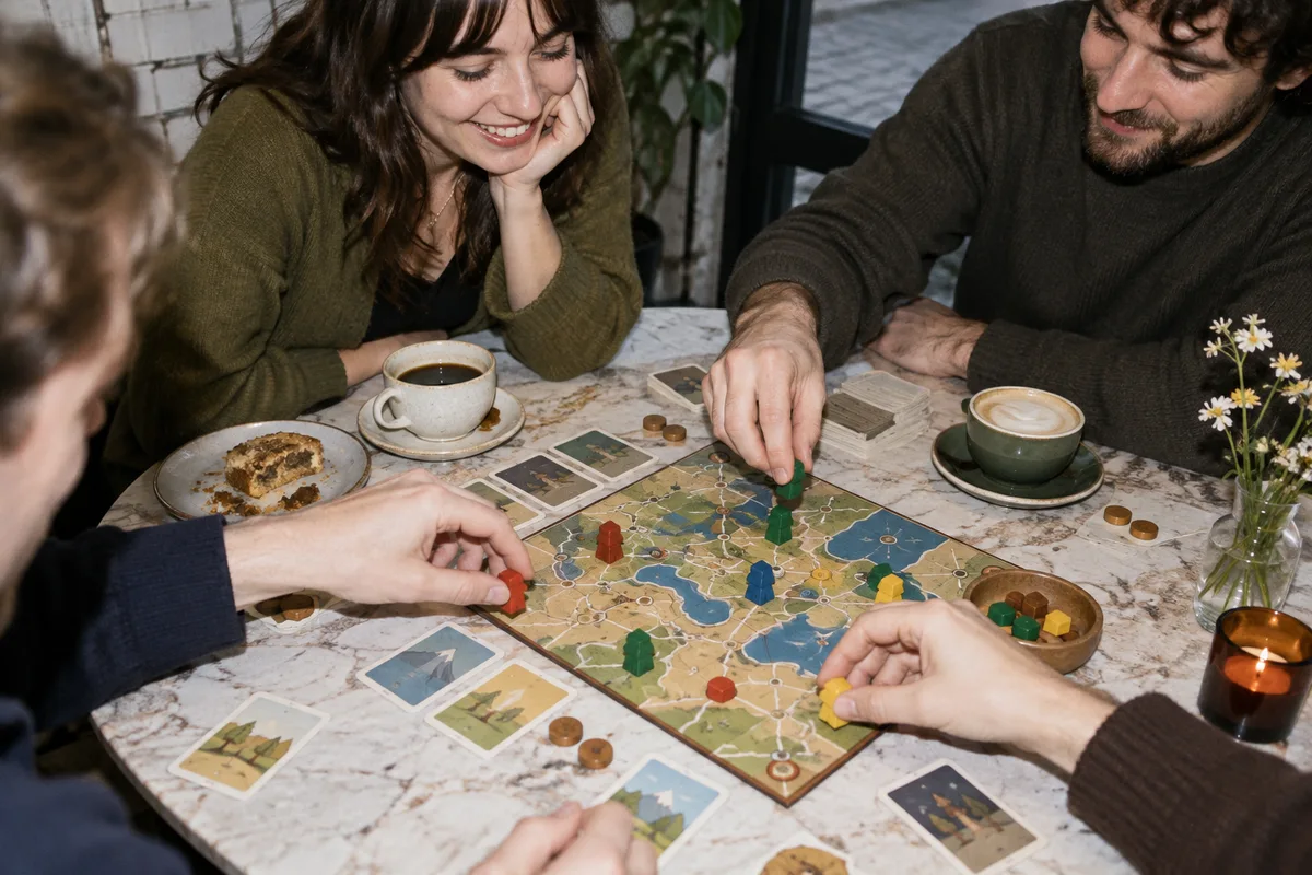 ИИ-иллюстрация: компания играет в настольную игру